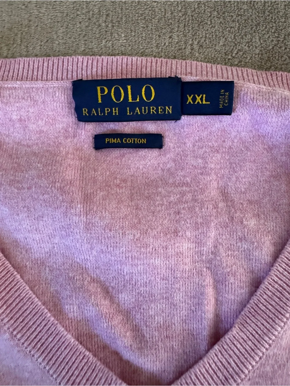 Polo Ralph Lauren Pink Pima Cotton Sweater Vest XXL Preppy Cottagecore Golf